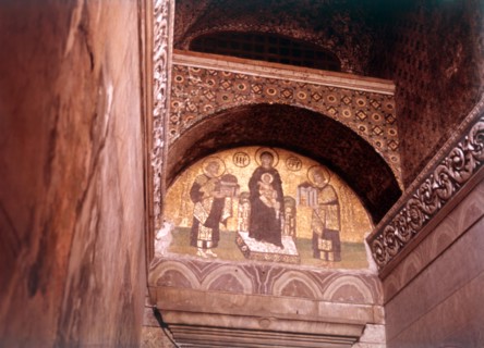 Mosaic in Santa Sofia Mosque, Istanbul, Turkey, c1955.  Creator: Arthur Charles Kirby Ware.