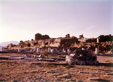 View from the Theatre, Pergamon, Turkey, c1955. Creator: Arthur Charles Kirby Ware.
