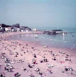 The beach at Broadstairs, Kent, c1955. Creator: Arthur Charles Kirby Ware.