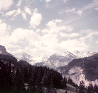 The Jungfrau from Lauterbrunnen Valley, Switzerland, c1955.  Creator: Arthur Charles Kirby Ware.
