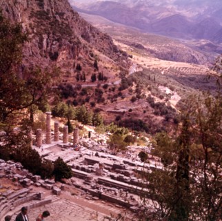 The Temple of Apollo, Delphi, Greece, c1955.  Creator: Arthur Charles Kirby Ware.