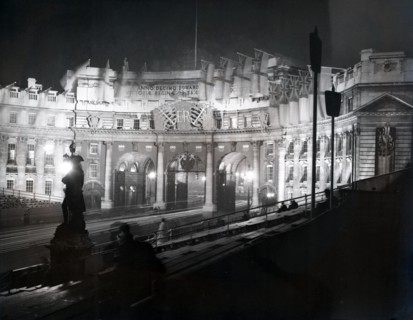 Admiralty Arch decorated for the coronation of Elizabeth II, London, June 1953.  Creator: Arthur Charles Kirby Ware.