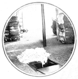 Bales of compressed cotton as received in Manchester..., 1909.  Creator: Unknown.
