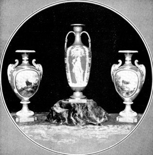 Beautiful examples of the potter's craft: a fine pair of Worcester vases and a..."Solon" vase, 1909. Creator: Unknown.