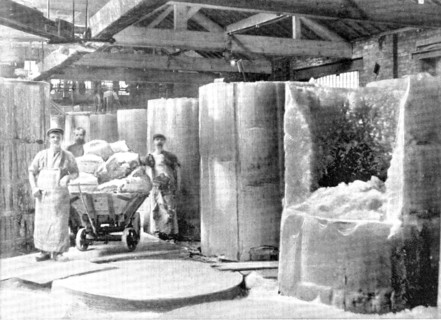 Like great blocks of ice: part of the alum-block, or finishing, house, 1909. Creator: Unknown.