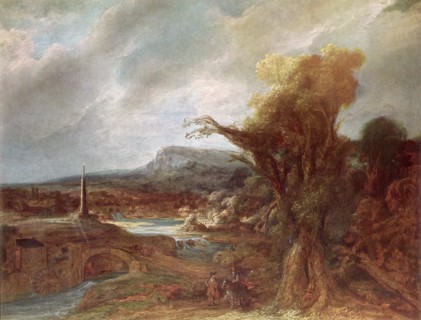 'Landscape with an Obelisk', 1638, (1967). Creator: Govaert Flinck.