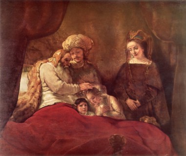 'Jacob Blessing the Sons of Joseph', 1656, (1967). Creator: Rembrandt Harmensz van Rijn.