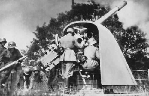 Soldats de la Wehrmacht en position de tir, 1935