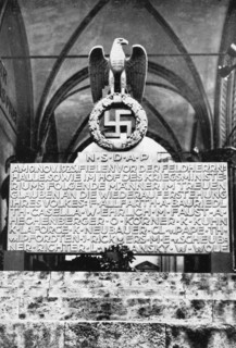Memorial to the victims of the Beer Hall Putsch in Munich, 1935