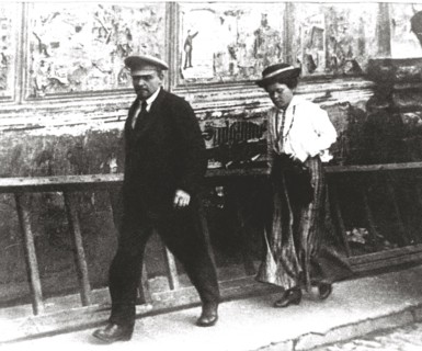 Lénine et sa soeur Maria se rendant au Vème Congrès des Soviets russes, Moscou, juillet 1918