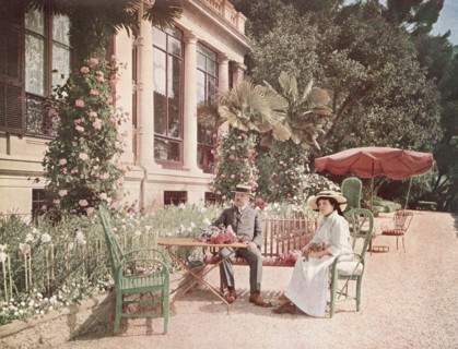 Raymond Poincaré et son épouse Henriette à Eze-les-Pins en mai 1914