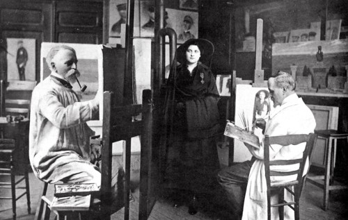 Avril 1916, l'héroïne de Loos, Mademoiselle Emilienne Moreau, qui reçue la Croix de guerre en 1915,