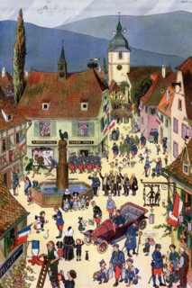 Première Guerre Mondiale : Alsace - Hansi - Aux Partisans d'un plébiscite : Le même village - 10
