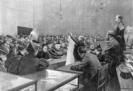 L'Hôtel des ventes de Drouot à Paris en mars 1898.