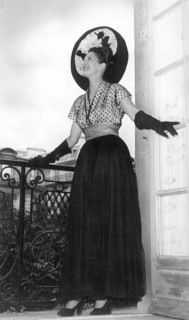 Modèle de la première collection du couturier Christian Dior en 1947.