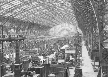 Vue générale de la Galerie des Machines.