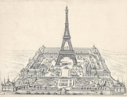 Projet de tour pour l'Exposition Universelle de 1889 propose par M F. Dutert, Plan paru dans