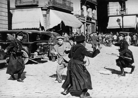 Clashes in the streets of Spain, 1936