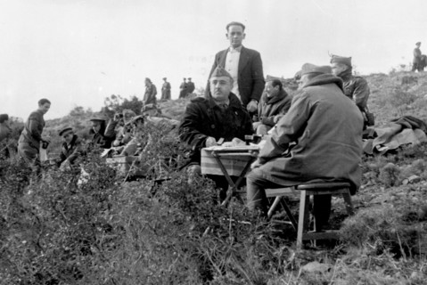 General Franco on the Catalonian front, 1939