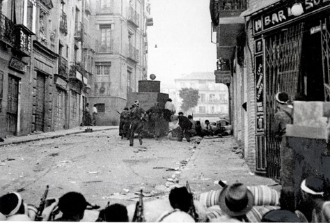 Fightings in the streets of Toledo, 1936