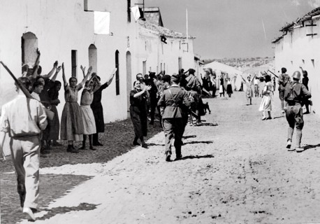 The Nationalist troops entering Constantina, 1936