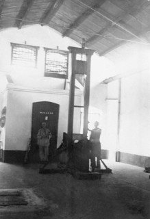 En guyane, à Cayenne, la salle de la guillotine.