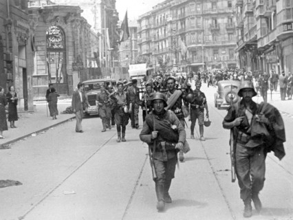 Nationalist troops entering Bilbao, 1937