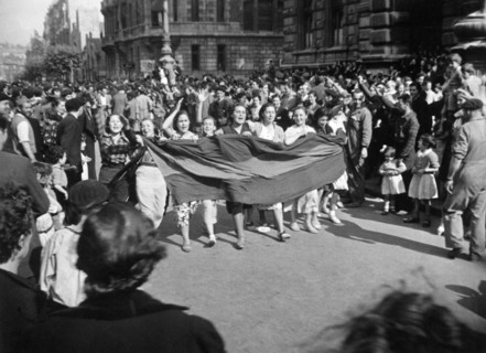 Nationalist troops entering Bilbao, 1937