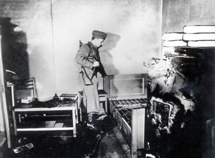 Voici la chambre à la Chancellerie du 3ème Reich où Hitler se réfugiait lors des bombardements de