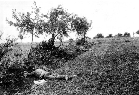 Cadavre allemand, en 1914