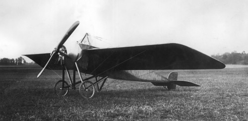 Le monoplan Morane Saulnier à moteur Gnôme de 60 CV avec lequel Roland Garros a traversé la