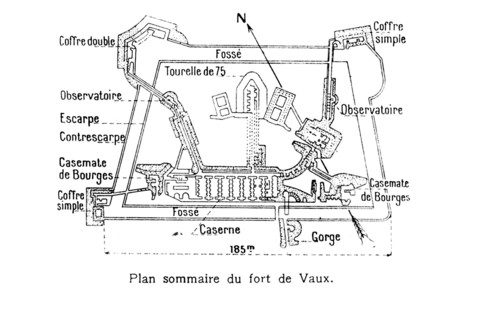 Plan du Fort de Vaux