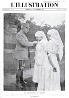 Frontpage of L'Illustration: the nurses of Verdun