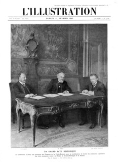 Couverture de L'Illustration 1915 - Un grand acte historique - La conférence, à Paris, des
