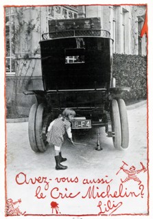 Publicité pour le cric Michelin parue dans le supplément La Petite Illustration Théâtrale.