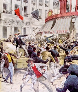 police, justice, manifestations, crime, criminalité. Bagarres aux alentours de la bourse du travail