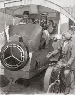 La grève des transports en commun à Paris au mois de juin 1919. Pendant la grève des transports en