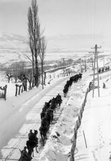 Spanish refugees near the French frontier, 1939
