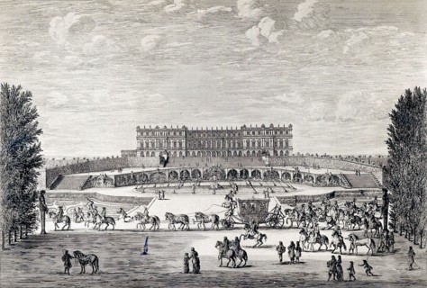 Vue du château de Versailles au 17e siècle