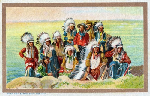 Postcard to remember Buffalo Bill's Wild West Show in France