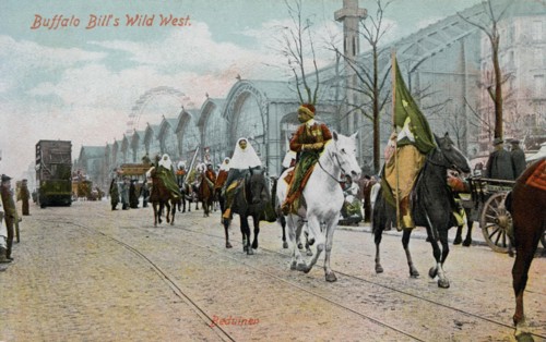 Parade of  Buffalo Bill's Wild West troupe in Paris