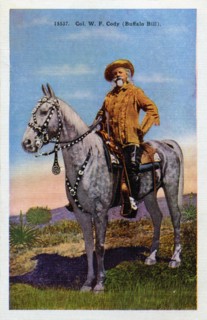 Buffalo Bill on his favorite horse, Isham