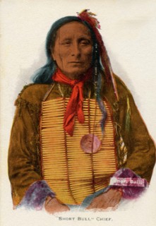 Postcard representing Indian chief "Short Bull"