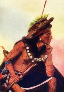 Postcard representing Indian "Clear"