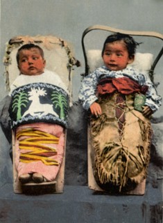 Postcard representing  Indian babies