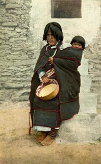 Postcard representing Nampeyo, Hopi woman and her grand-son