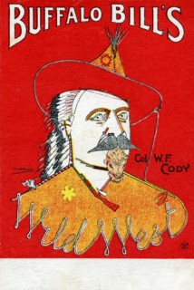Buffalo Bill's Wild West Show, postcard, portrait of Buffalo Bill