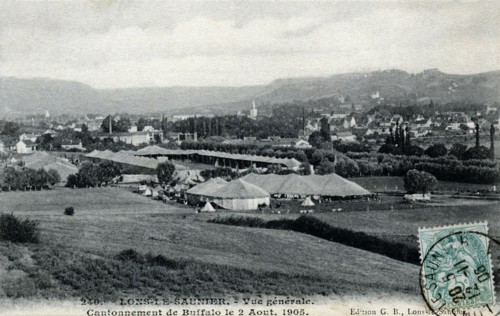 Buffalo Bill's Wild West, general view.
Buffalo camp on August, 2 1905
