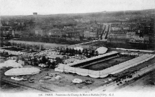 Buffalo Bill's Wild West, parisian panaroma at the Champ de Mars of Buffalo Bill's troup