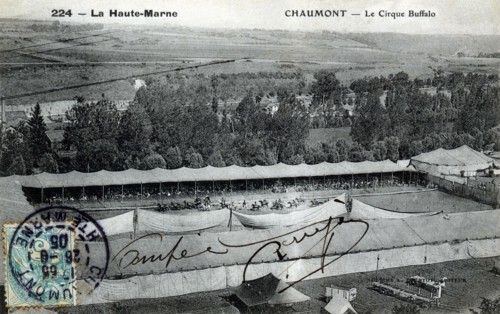 Buffalo Bill's Wild West, Buffalo circus in Chaumont in the Haute Marne
